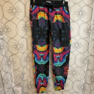 NWT Mens Psychedelic-Joggers By Fresh Prints-size Small-Front-Back‎ Pocket